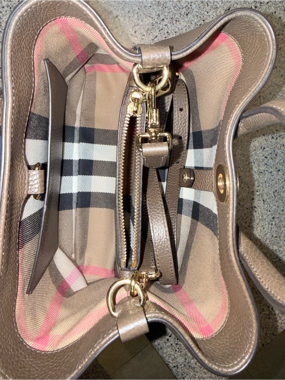 Burberry Leather Structured Top-Handle Bag - Picture 10 of 15